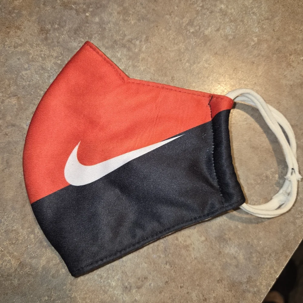 Nike Black and Orange Face Mask